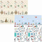 BabyPlaza extra large Reversible Play Mat, BPA Free Learning & Crawling Foldable Foam Mat (6.5x5 ft, 0.6cm Thickness) Multicolor